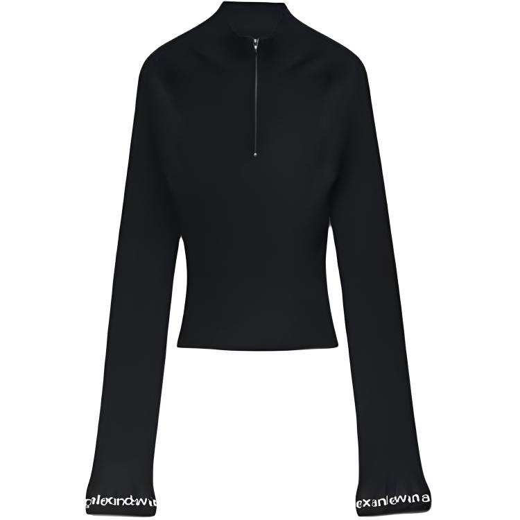Alexander Wang Alexander Wang Logo Detailed Half-Zip Sweater