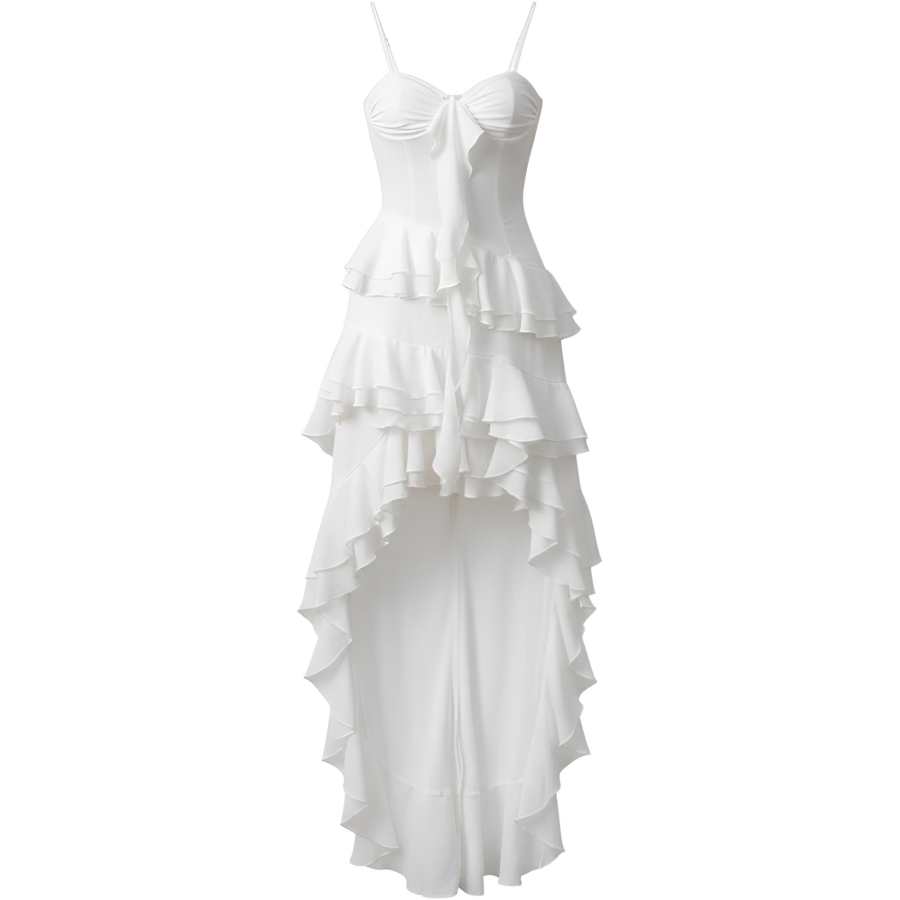 CHARM GLOW Slip Dresses Women's White V Neck Moderate Short