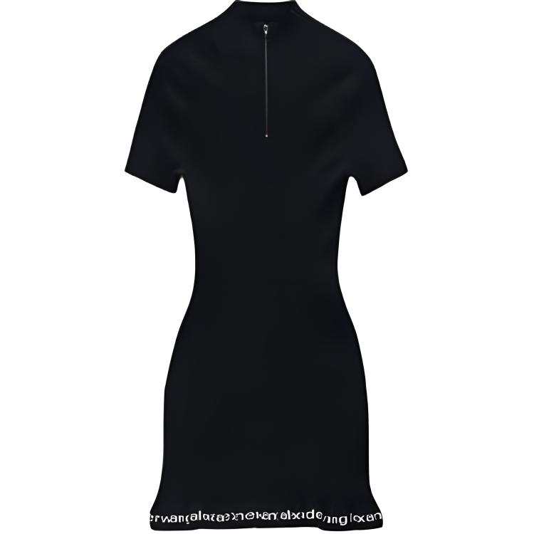 Alexander Wang Ribbed Short-Sleeved Dress