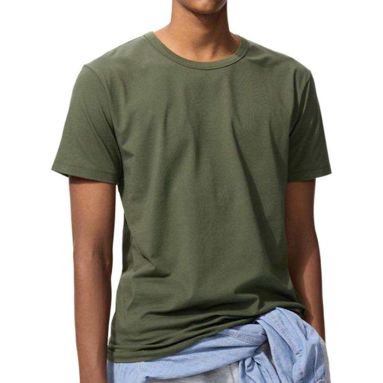UNIQLO AIRism T Shirts Men's Dark Olive Crew Neck