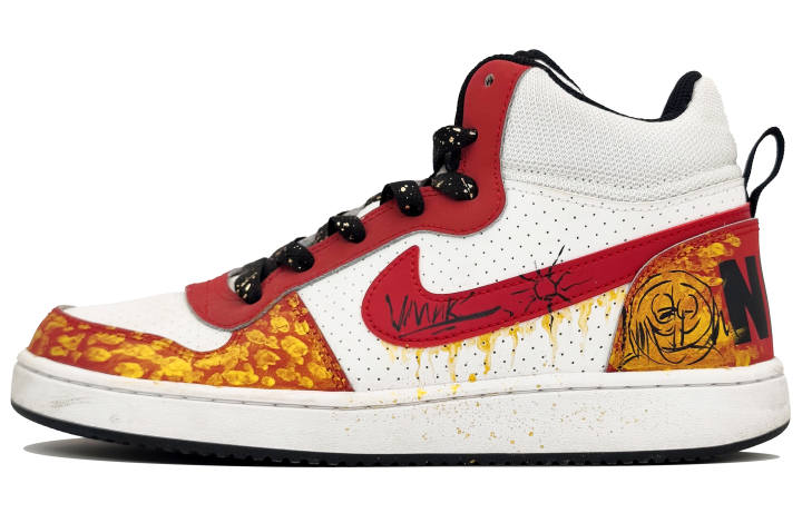 Nike Nike Flight Legacy High top Vintage Basketball Shoes Unisex Cloud Edge Gold