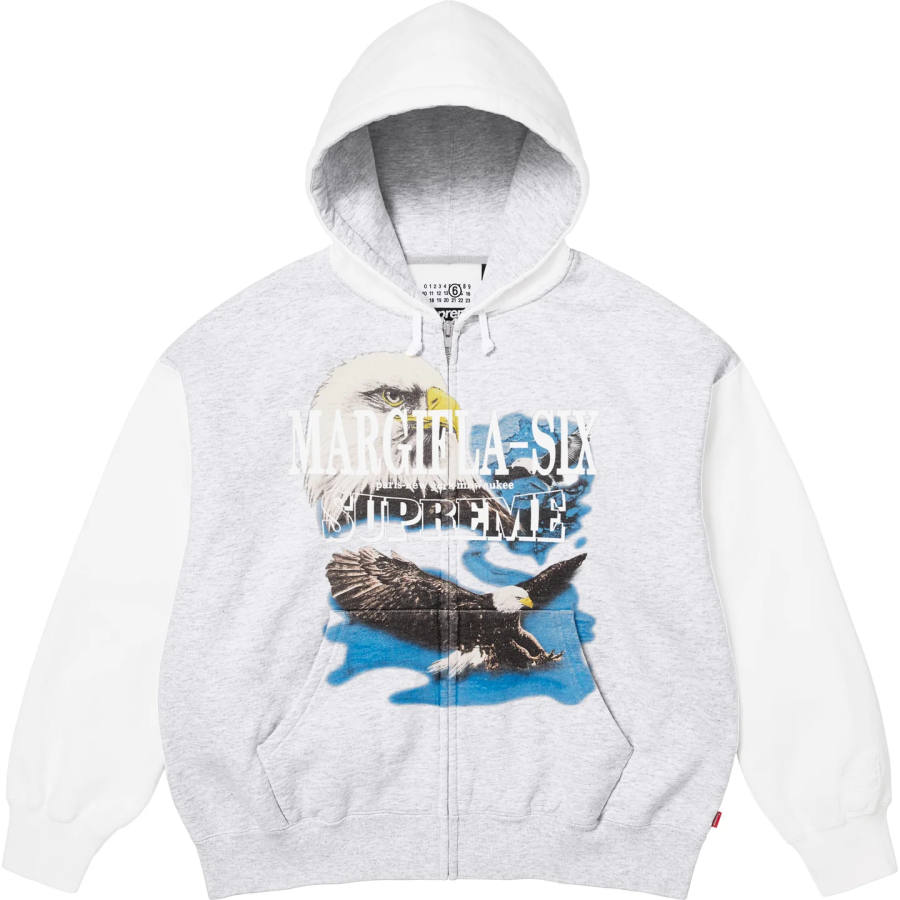 Supreme Supreme x MM6 Maison Margiela SS26 WEEK4 Eagle Zip Up Hooded Sweatshirt Unisex