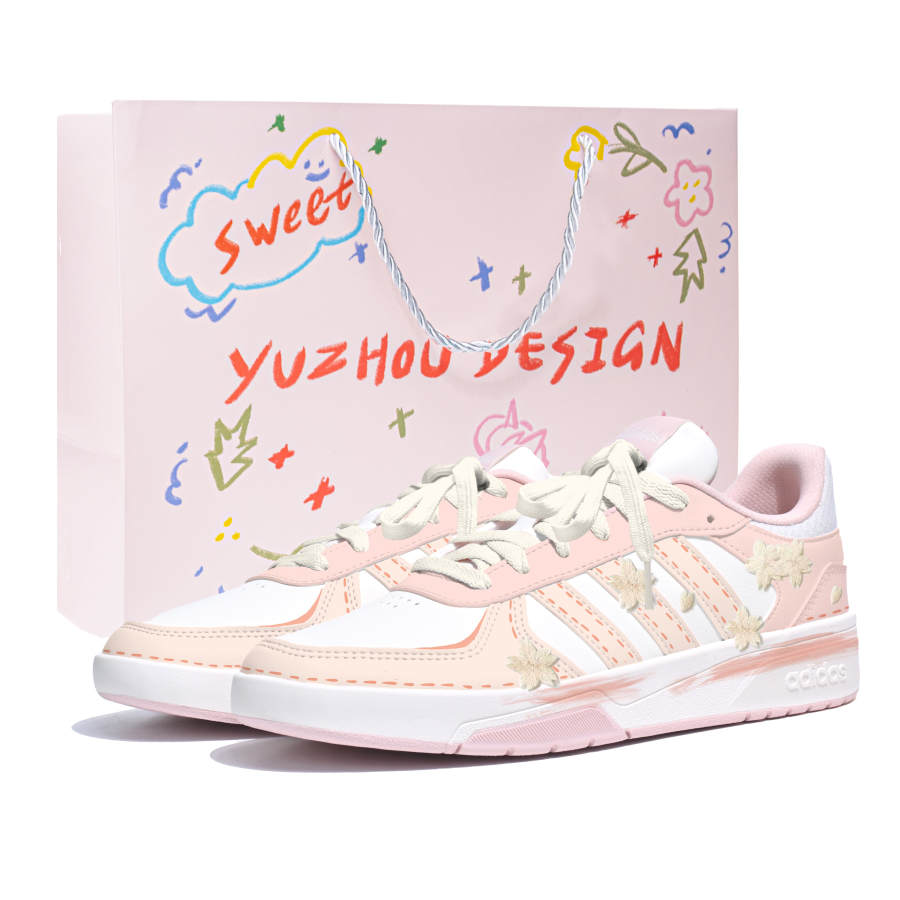 Adidas Adidas COURTBEAT Cherry Blossom Pink Dream Shopping Bag Skateboard Shoes Women's