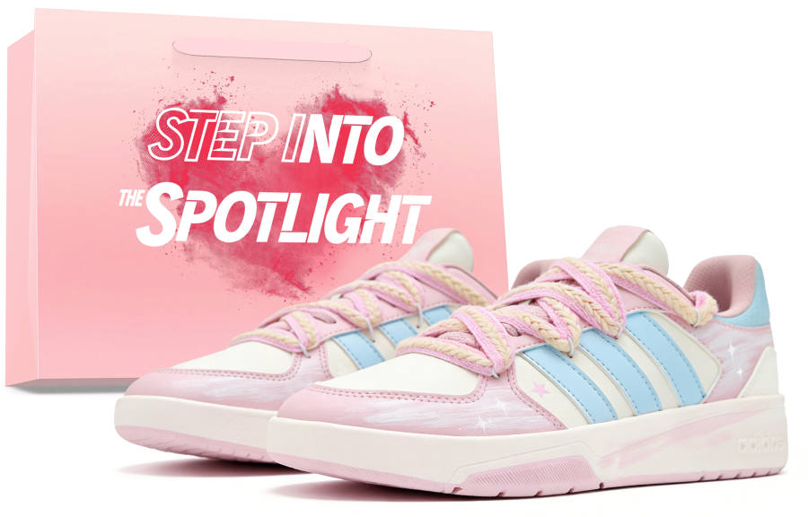 Adidas Adidas COURTBEAT Pink Romantic, Sweet Girl, Cute, Girlfriend, White Moonlight, Dopamine Dressing, Ambient, Fresh, Dexun