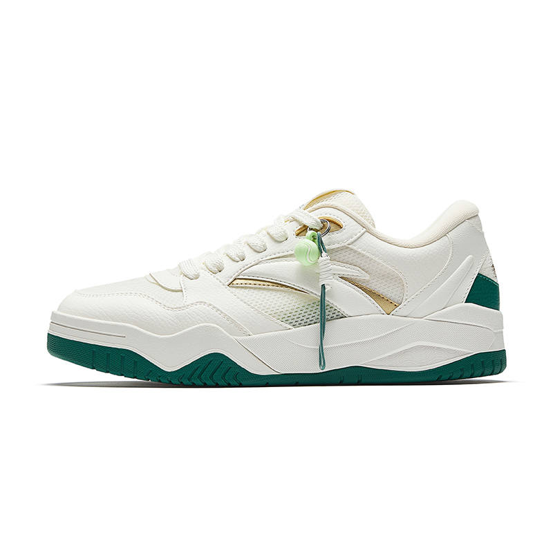 Anta Wave Shoe Low top Skateboard Shoes Men's Ivory White/Peacock Stone Green