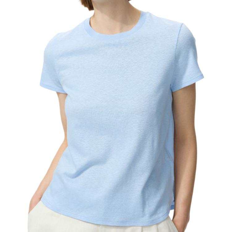 UNIQLO T Shirts Women's Aqua Blue Crew Neck