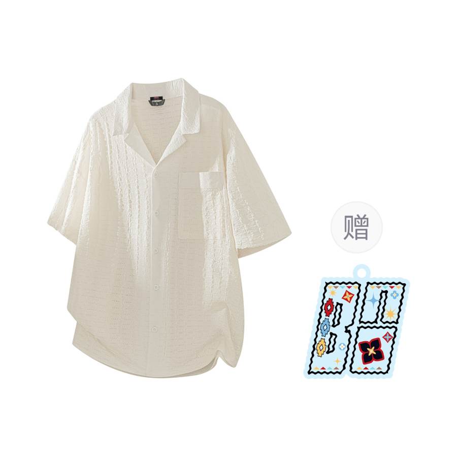 BALENO BALENO Shirts Unisex Cuban Collar Thin Workwear