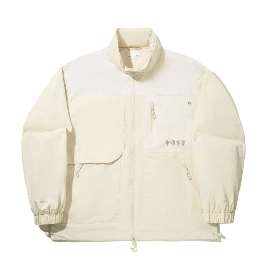 Li-Ning Li Ning Jackets Men's Antique White Stand Collar Moderate Other