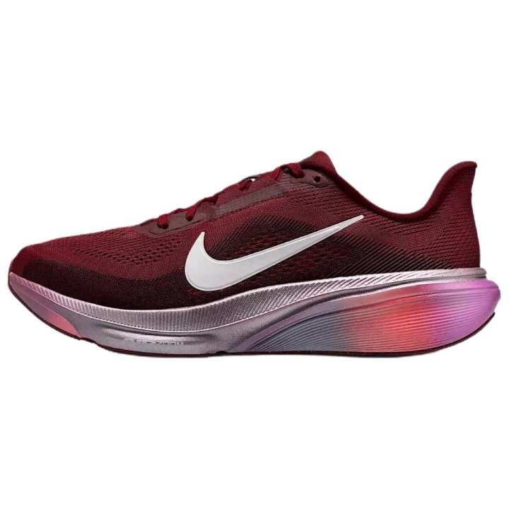 Nike Nike Pegasus 42 Breathable Rebound Running Shoes Women's Burgundy White