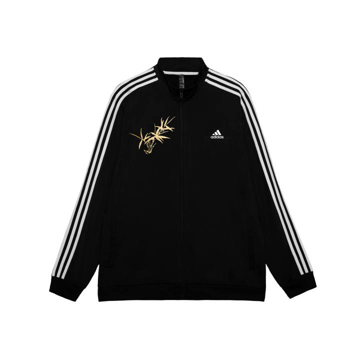 Adidas Adidas ESSENTIALS Jackets Men's Black Stand Collar Moderate Pilot