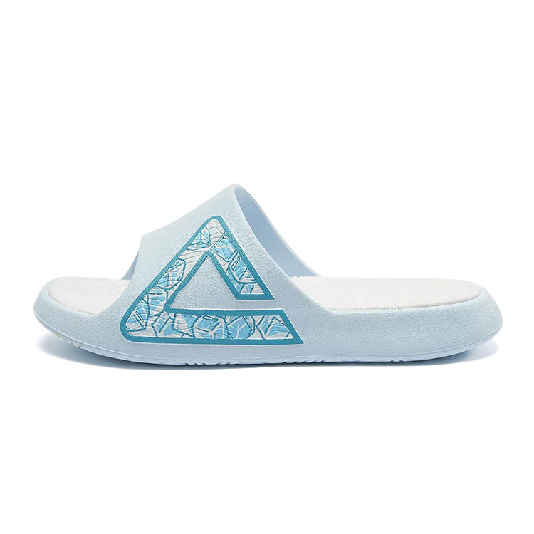 PEAK Taichi Classic Slippers Cushioning Slip Resistant Quiet Slide Slippers Unisex Fine Blue