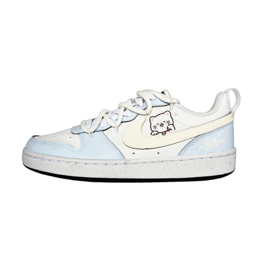 Nike Nike Court Borough Prosperity Cat Leather Abrasion Resistant Lightweight Cushioning Low top Skateboard Shoes Teenagers