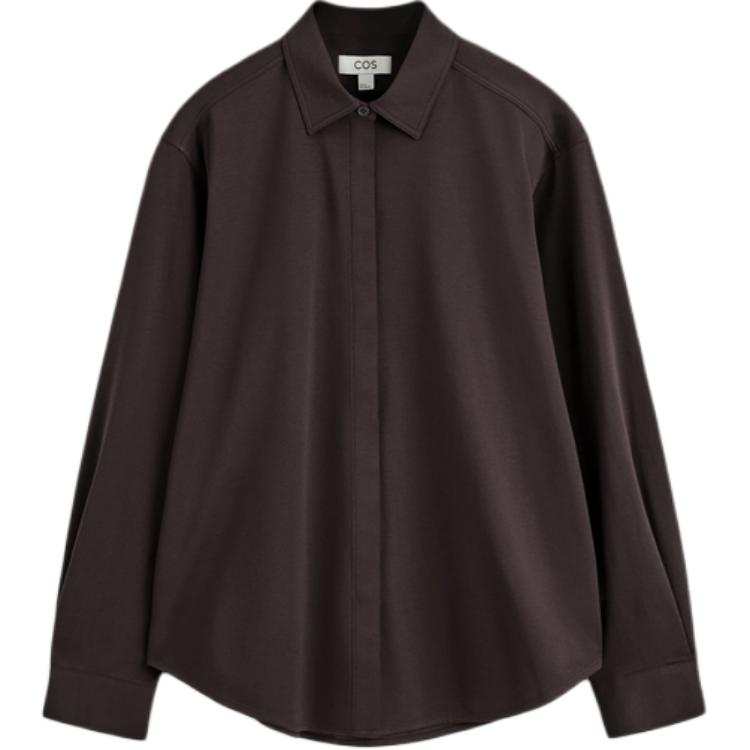COS Shirts Women's Dark Brown Lapel
