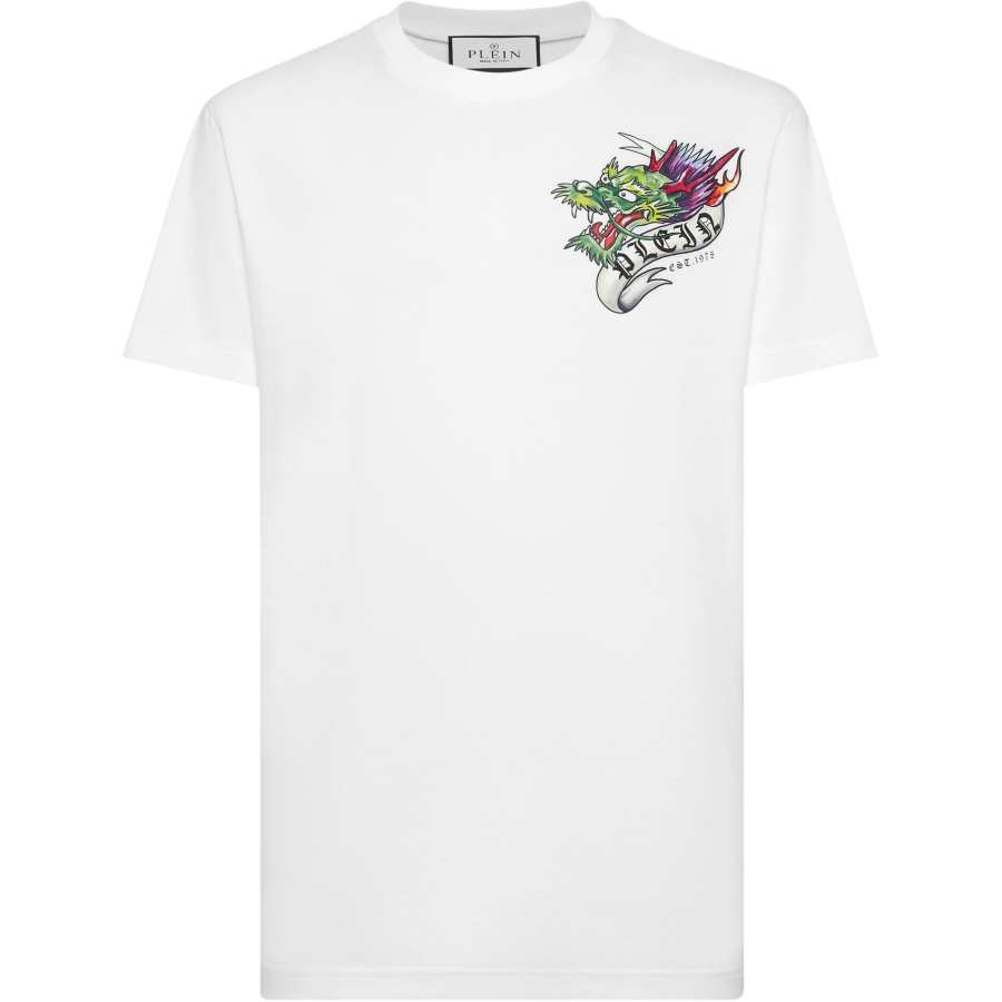 Philipp Plein Tattoo-print cotton T-shirt