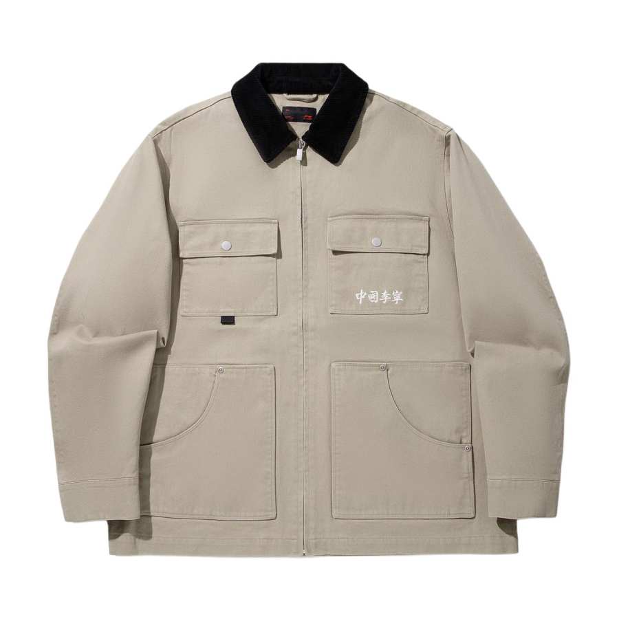 Li-Ning Li Ning Jackets Men's Coffee Foam Umber Lapel Moderate Other