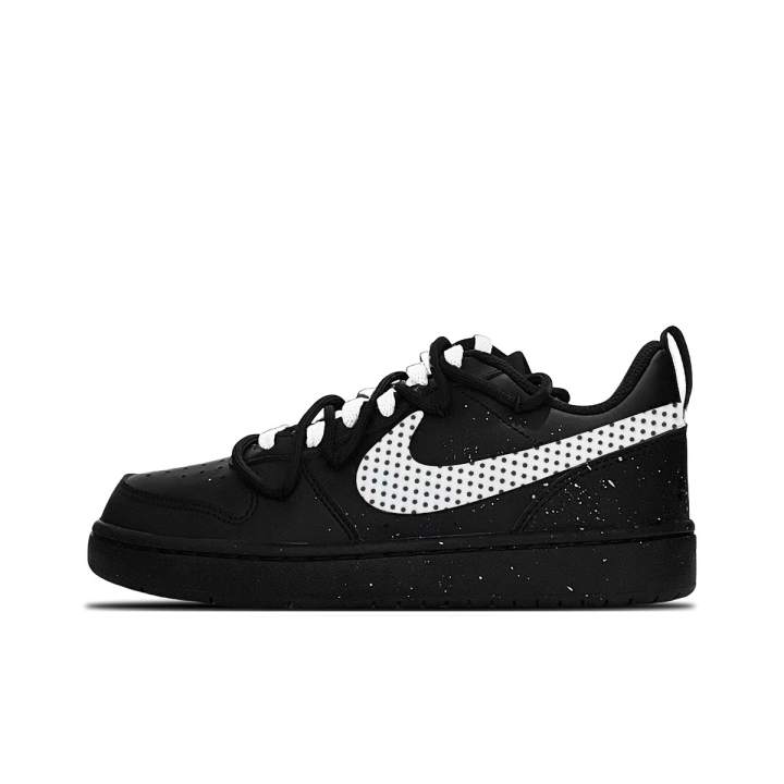 Nike Nike Court Borough Pink Dot Dark Chocolate Leather Abrasion Resistant Low top Skateboard Shoes Unisex