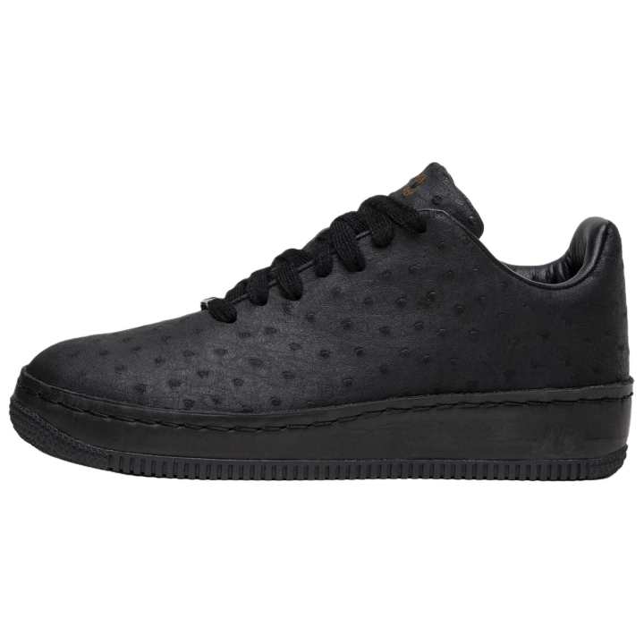 Nike Nike Air Force 1 Leather Low top Skateboard Shoes Men's Black