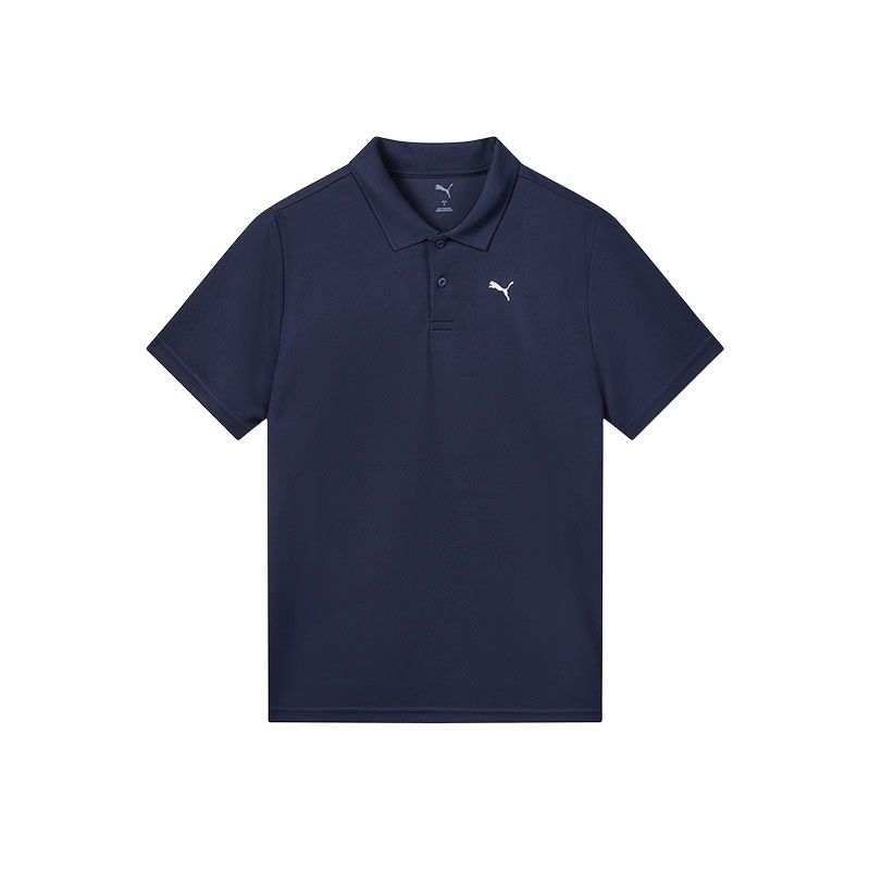 PUMA Polo Shirts Unisex Blue Polo Collar Moderate