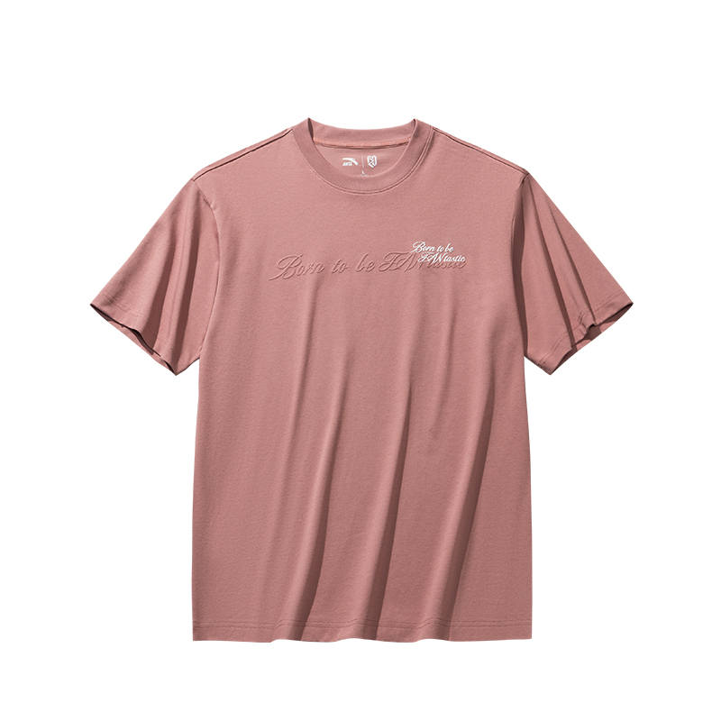 ANTA T Shirts Unisex Fir Wood Red Crew Neck Moderate Straight Fit