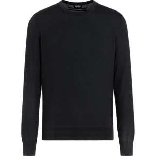 Ermenegildo Zegna Knitwear Men's Black Crew Neck Moderate Other