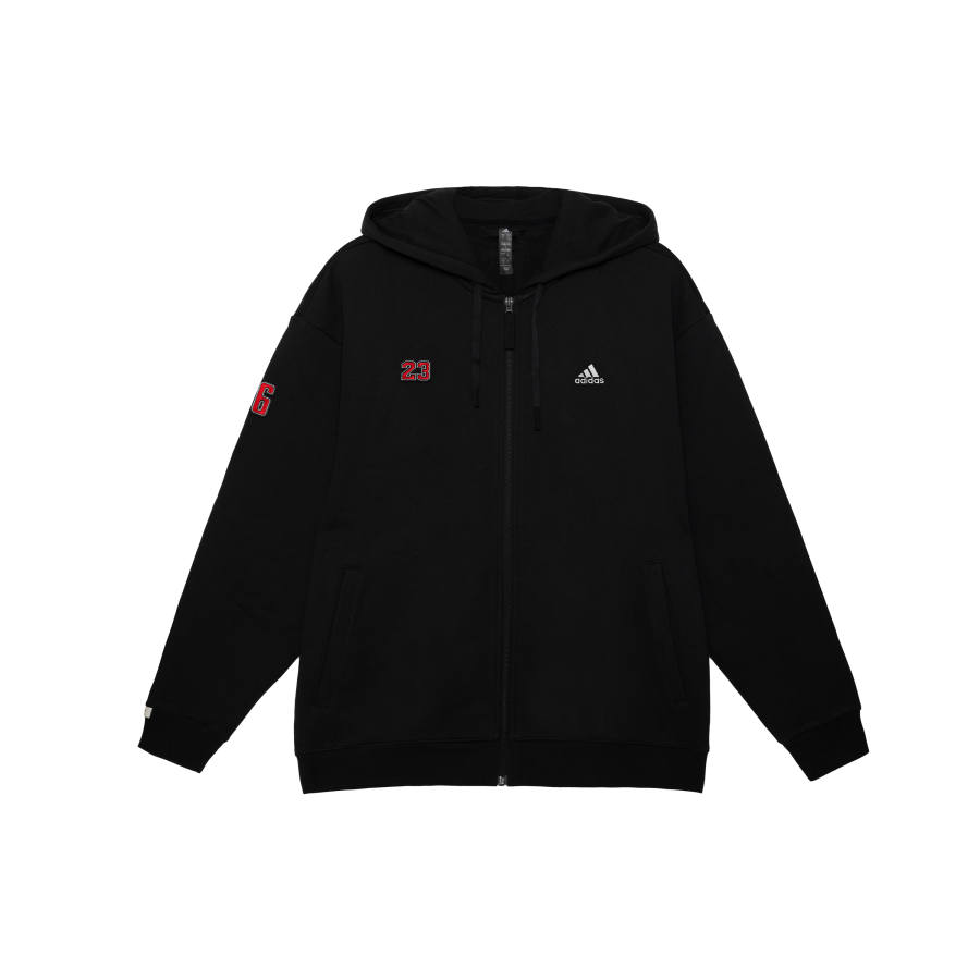 Adidas Adidas Stealth Island YMK Fabric Patches Hooded Zippers Thickened And Fleece Lined Athleisure Jacket Men's
