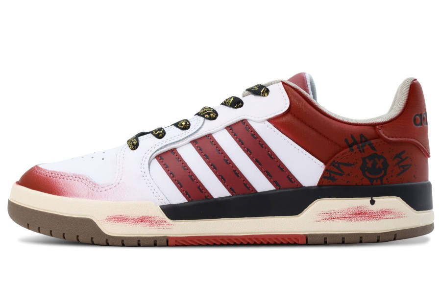 Adidas Neo Entrap Abrasion Resistant Slip Resistant Low top Skateboard Shoes Unisex White Red