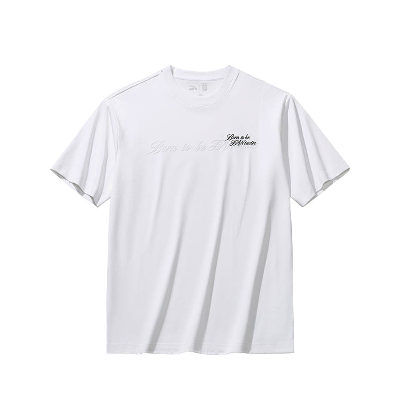 ANTA T Shirts Unisex Snowflake White Crew Neck Moderate Straight Fit