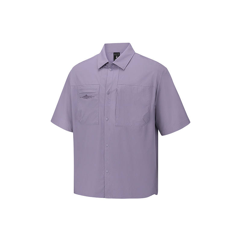 Skechers Shirts Men's Eggplant Purple 05S7 Lapel Moderate