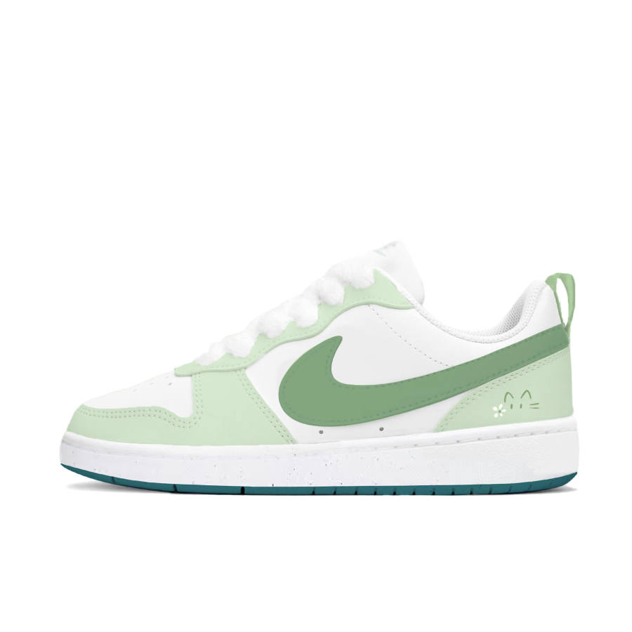 Nike Nike Court Borough Mint Cat Cushioning Slip Resistant Low top Skateboard Shoes Green Teenagers