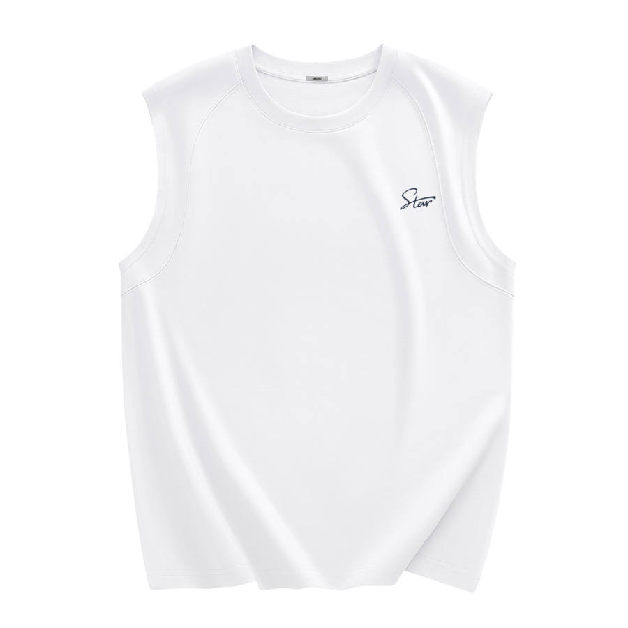 MINISO Tank Tops Unisex Crew Neck Moderate Sleeveless
