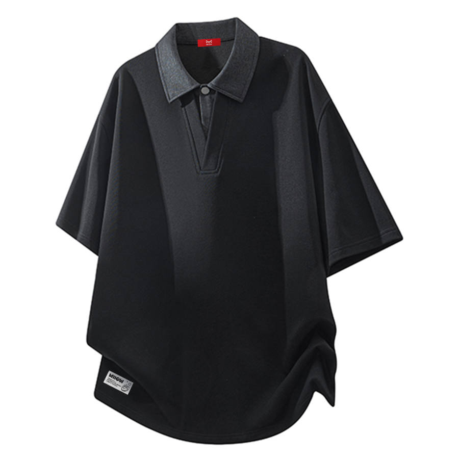 MIIOW Polo Shirts Unisex Lapel Thin Straight Fit