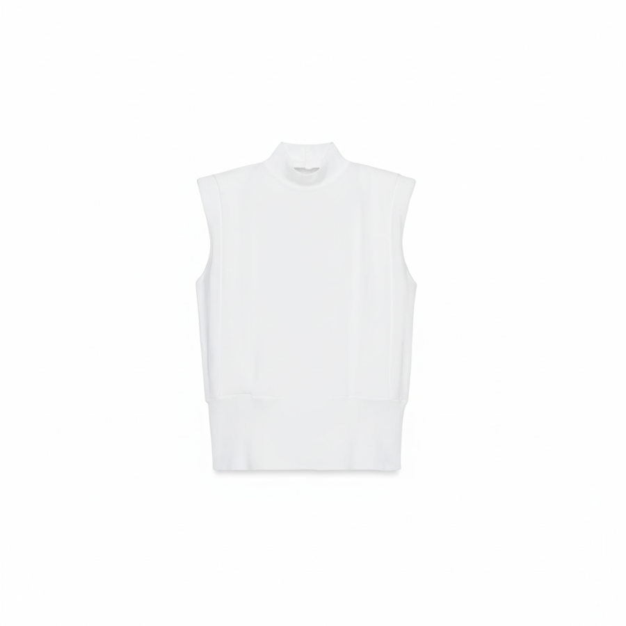 ZARA Tank Tops Women's White Turtleneck Other