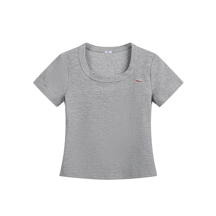 WARRIOR T Shirts Women's U Neck Moderate Nipped In Waist