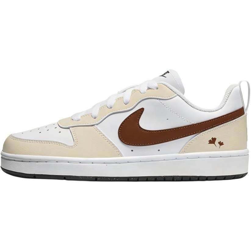 Nike Nike Court Borough Apricot Milk Puff Kids' Skateboarding Shoes Tawny Teenagers