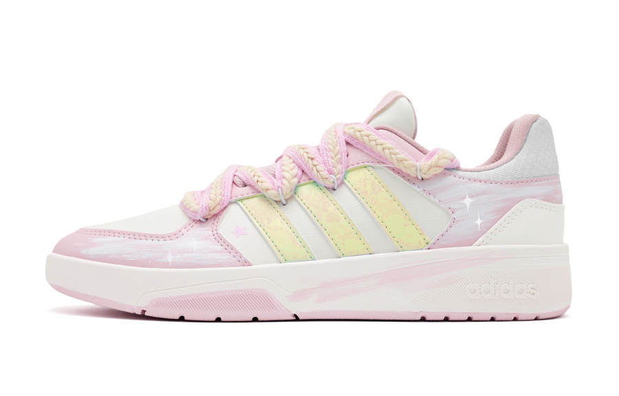Adidas Adidas COURTBEAT Skateboard Shoes Women's Low Top Yellow/Pink