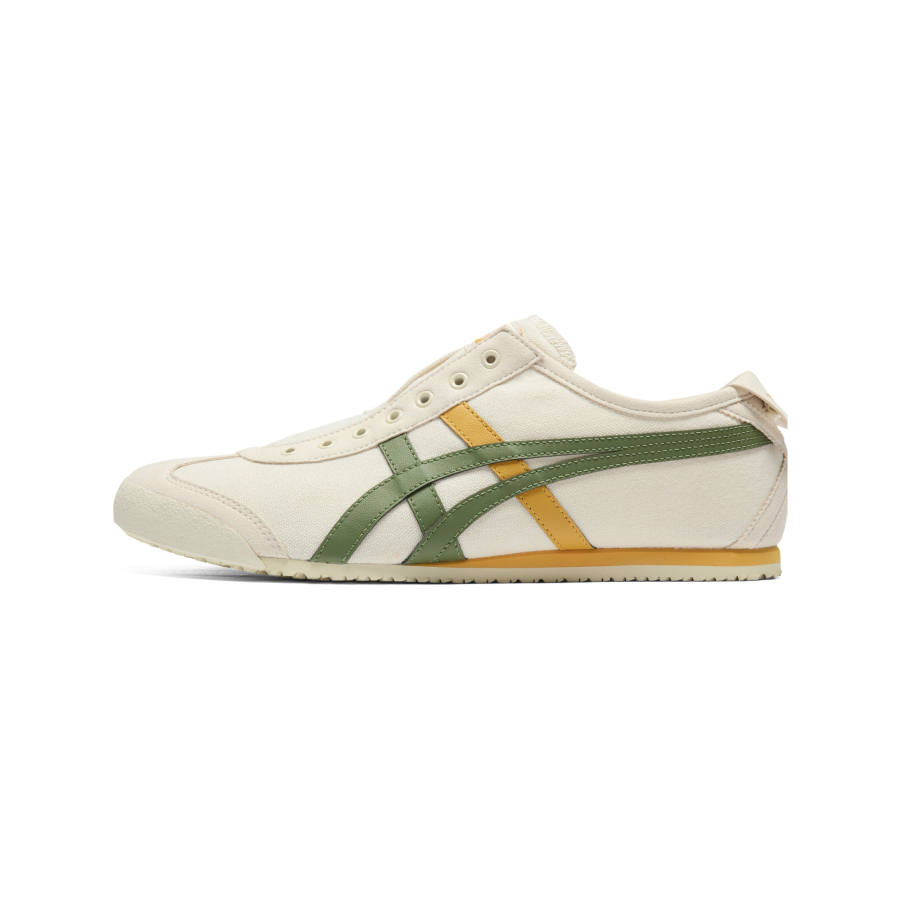 Onitsuka Tiger MEXICO 66 SLIP-ON Casual Shoes Unisex Low Top White Brown Green