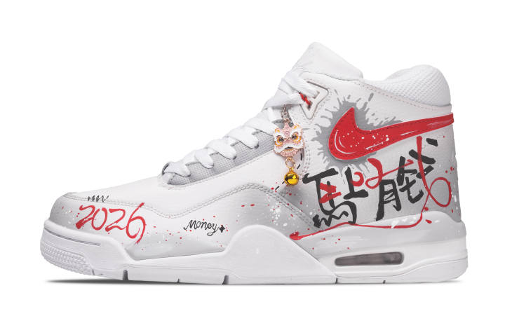 Nike Nike Flight Legacy Instant Wealth Synthetic Leather Slip Resistant Abrasion Resistant Mid top Vintage Basketball Shoes