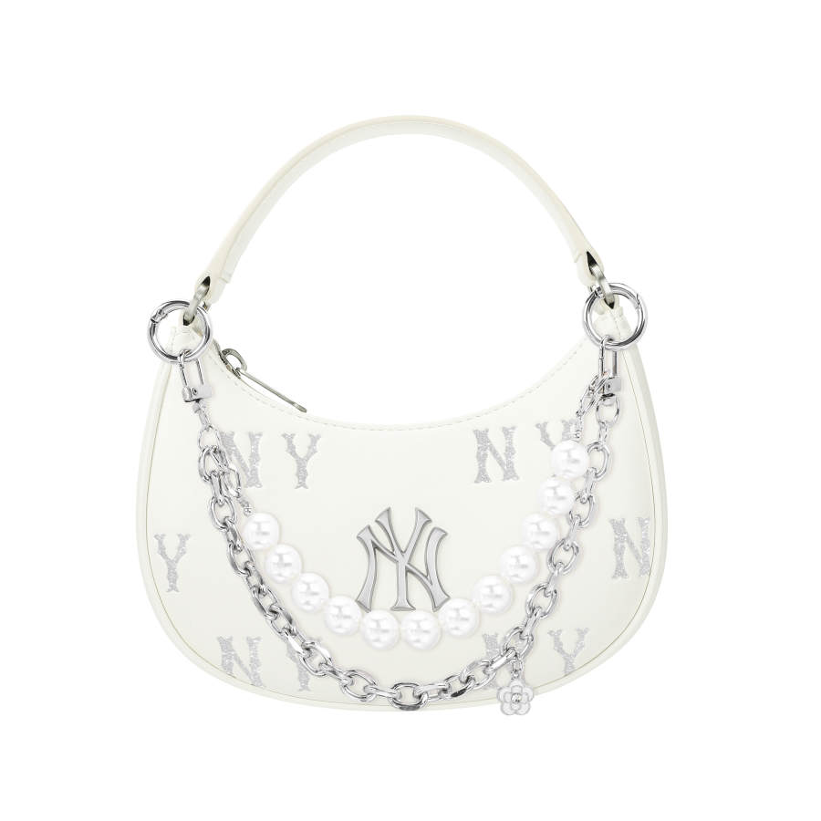 MLB MLB MONOGRAM Artificial Leather Handbag Regular Women's Milk White