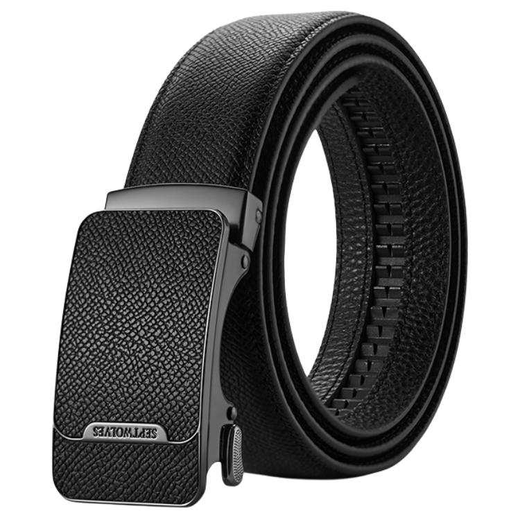 SEPTWOLVES SEPTWOLVES Split Cow Leather Zinc Alloy Automatic Buckle Belt Men's 3.5CM