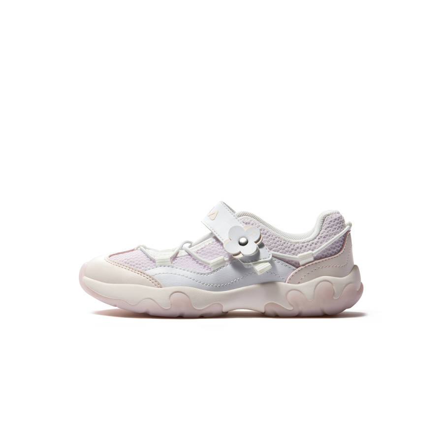 FILA KIDS Heritage FHT Synthetic Leather, Textile Slip Resistant And Breathable Casual Shoes Ice Lily Pink/FILA White