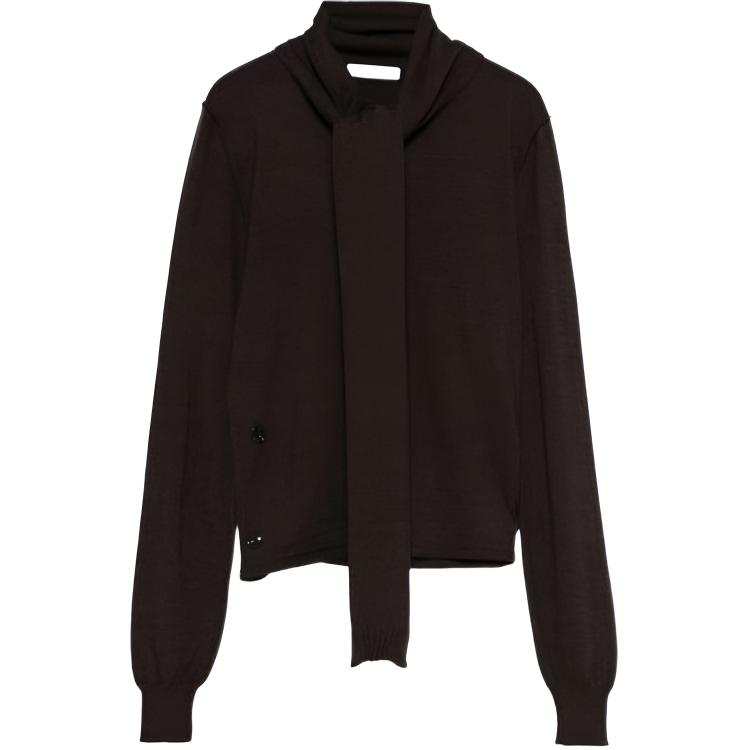 Lemaire Scarf Detailed Buttoned Knitted Cardigan