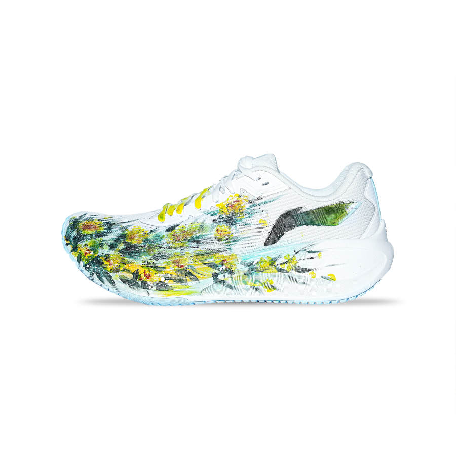 Li-Ning Li Ning Version 2.0 Fabric Low top Casual City Commuting Running Shoes Men's White Yellow