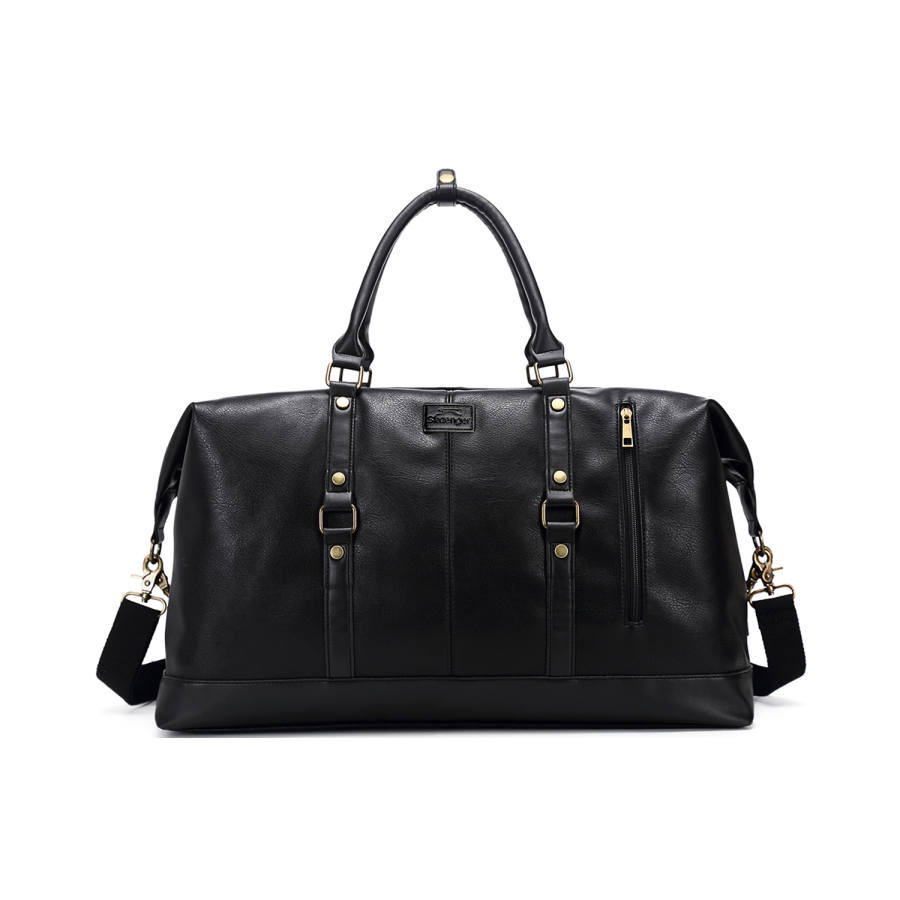 Slazenger Pu Handbag Travel Bag Unisex Black/Brown