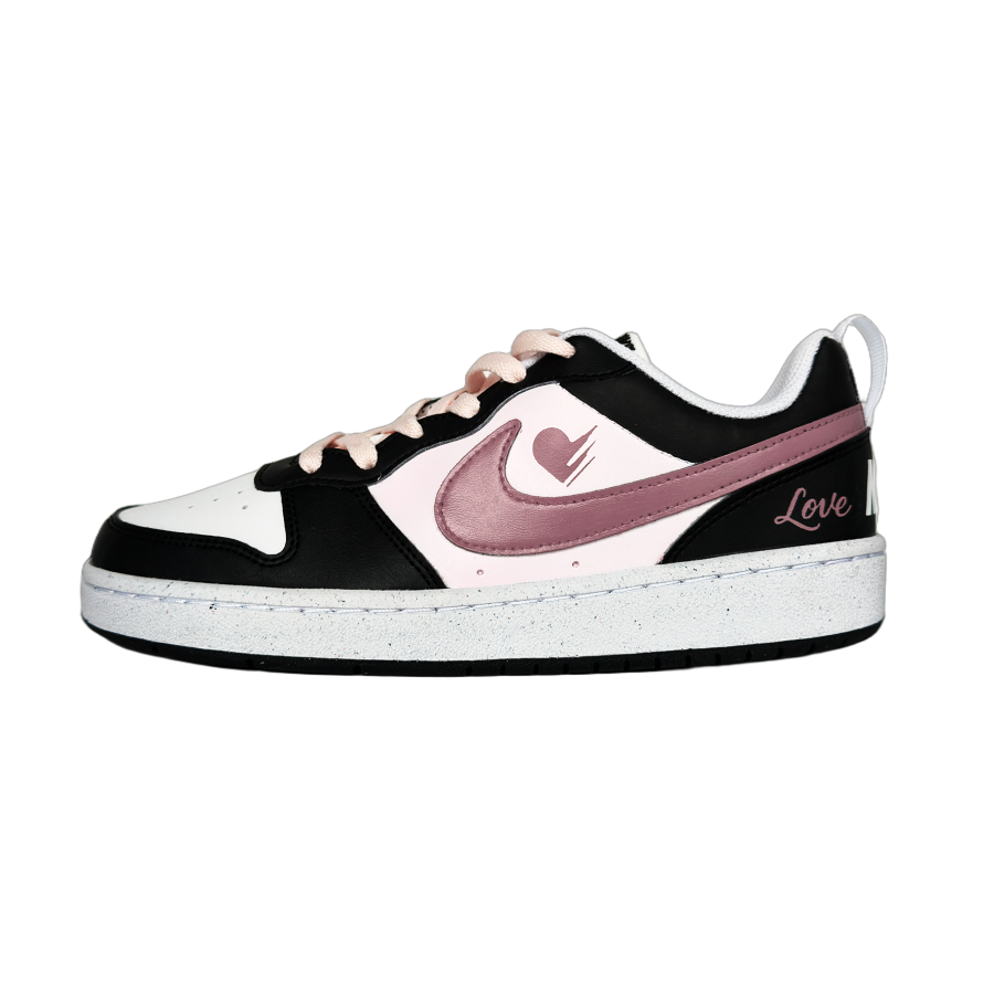 Nike Nike Court Borough Heartbroken Leather Abrasion Resistant Lightweight Cushioning Low top Skateboard Shoes Teenagers