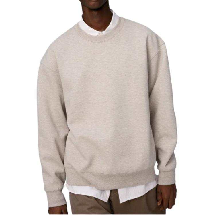 UNIQLO Sweatshirts Unisex Beige Crew Neck Moderate