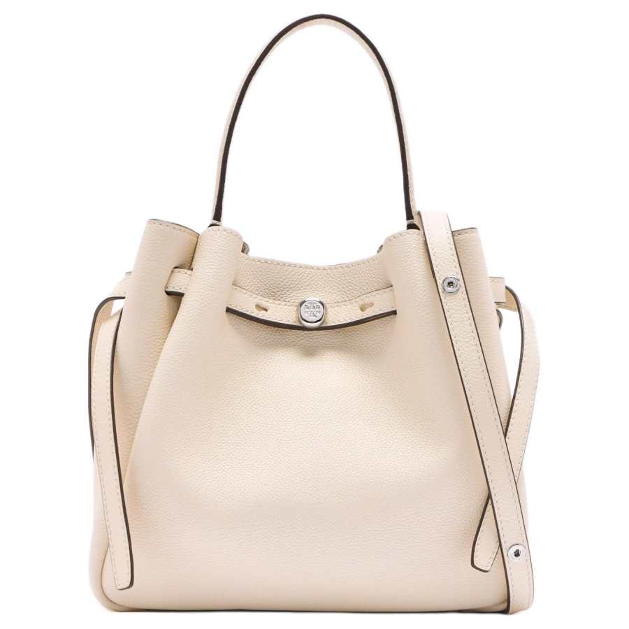 TORY BURCH Romy Cow Leather Bucket Bag Handbag Women's Soft Powder