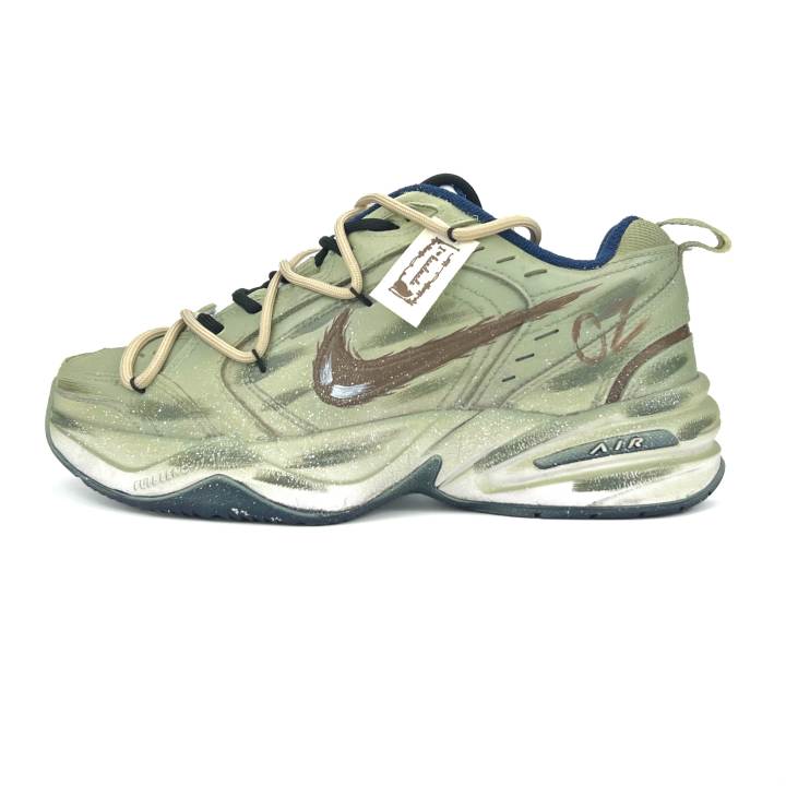 Nike Nike Air Monarch 4 The Wizard Of Oz Leather Low top Chunky Sneakers Unisex Green Brown