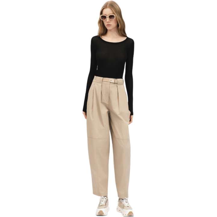 PINKO PINKO Suit Pants Women's Khaki Moderate Tapered Pants