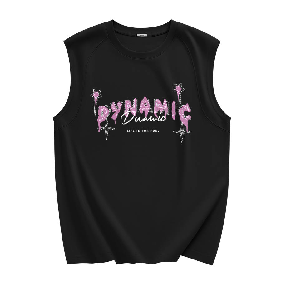 MINISO Tank Tops Unisex Crew Neck Moderate Sleeveless