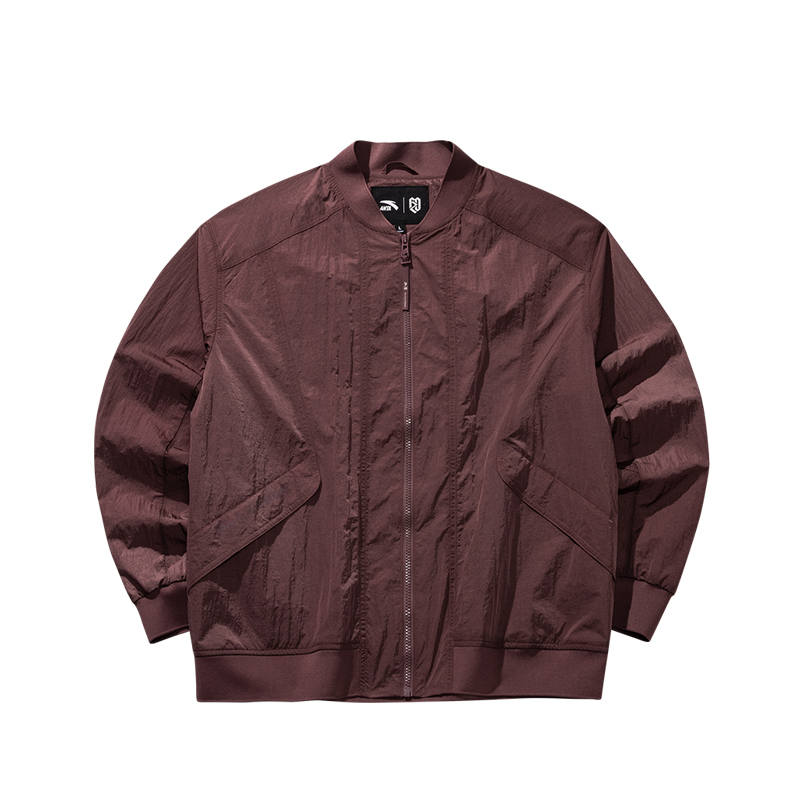 ANTA Jackets Unisex Powder Cocoa Baseball Collar Moderate Other